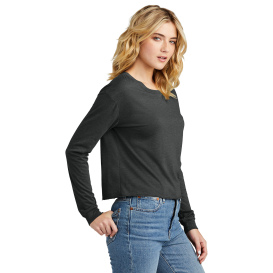 District DT141 Women\'s Perfect Tri Midi Long Sleeve Tee - Black Frost