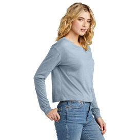 District DT141 Women\'s Perfect Tri Midi Long Sleeve Tee - Flint Blue Heather