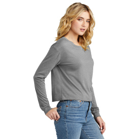 District DT141 Women\'s Perfect Tri Midi Long Sleeve Tee - Grey Frost