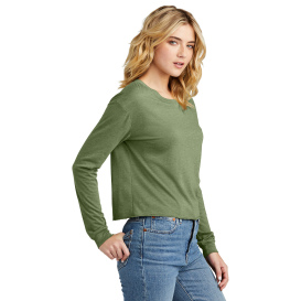 District DT141 Women\'s Perfect Tri Midi Long Sleeve Tee - Military Green Frost