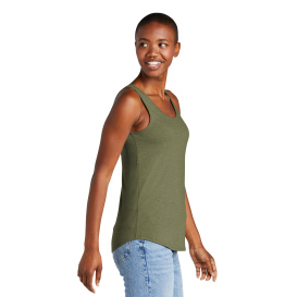 District DT151 Women\'s Perfect Tri Relaxed Tank - Military Green Frost