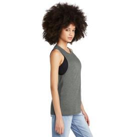 District DT153 Women's Perfect Tri Muscle Tank - Heathered Charcoal