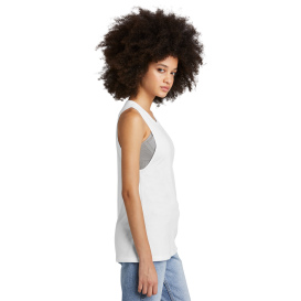 District DT153 Women's Perfect Tri Muscle Tank - White