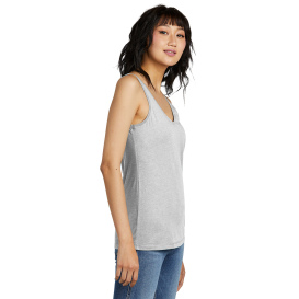 District DT154 Women's Perfect Blend CVC V-Neck Tank - Light Heather Grey