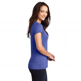 District DT155 Women\'s Fitted Perfect Tri Tee - Royal Frost