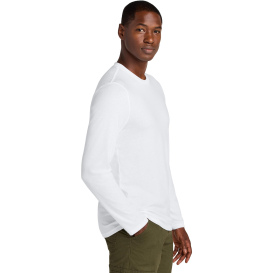 District DT185 Perfect Weight CVC Long Sleeve Tee - Bright White