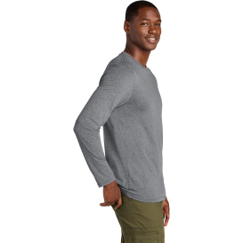 District DT185 Perfect Weight CVC Long Sleeve Tee - Graphite Heather