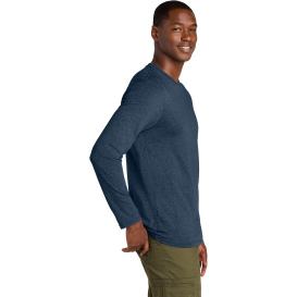 District DT185 Perfect Weight CVC Long Sleeve Tee - Heather Navy