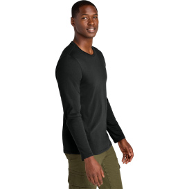 District DT185 Perfect Weight CVC Long Sleeve Tee - Jet Black