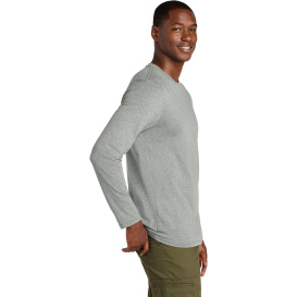 District DT185 Perfect Weight CVC Long Sleeve Tee - Light Heather Gray