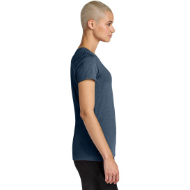 District DT188 Ladies Perfect Weight CVC Tee - Heathered Navy