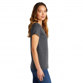 District DT5002 Women\'s The Concert Tee V-Neck - Heathered Charcoal