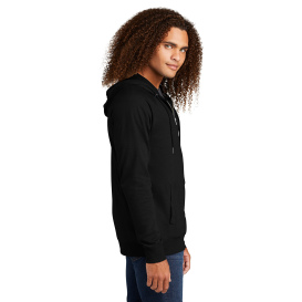 District DT573 Featherweight French Terry Full-Zip Hoodie - Black