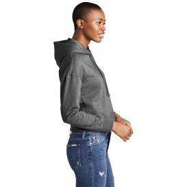 District DT6101 Womens V.I.T. Fleece Hoodie - Heathered Charcoal