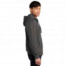 District DT6102 V.I.T. Fleece Full-Zip Hoodie - Charcoal