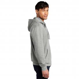 District DT6102 V.I.T. Fleece Full-Zip Hoodie - Light Heather Grey