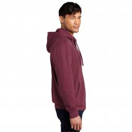 District DT6102 V.I.T. Fleece Full-Zip Hoodie - Plum