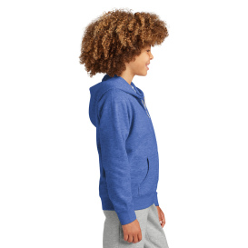 District DT6102Y Youth V.I.T Fleece Full-Zip Hoodie - Royal Frost