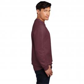 District DT6104 V.I.T. Fleece Crew Neck Sweatshirt - Heathered Cardinal