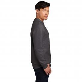 District DT6104 V.I.T. Fleece Crew Neck Sweatshirt - Heathered Charcoal