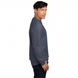 District DT6104 V.I.T. Fleece Crew Neck Sweatshirt - Heathered Navy