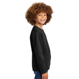 District DT6104Y Youth V.I.T Fleece Crew - Black