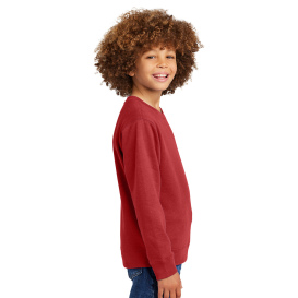 District DT6104Y Youth V.I.T Fleece Crew - Classic Red