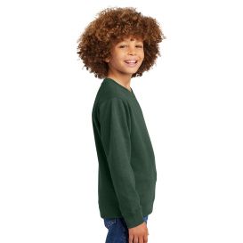 District DT6104Y Youth V.I.T Fleece Crew - Forest Green