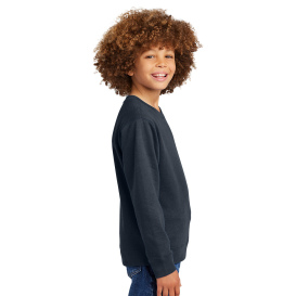 District DT6104Y Youth V.I.T Fleece Crew - New Navy