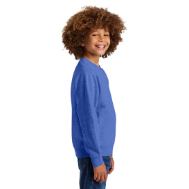 District DT6104Y Youth V.I.T Fleece Crew - Royal Frost
