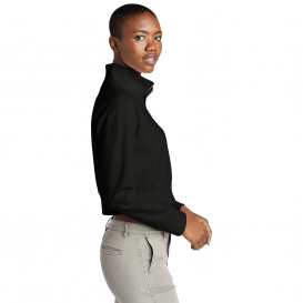 District DT6111 Women\'s V.I.T Fleece 1/2-Zip - Black