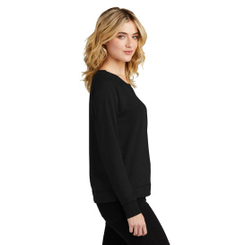 District DT672 Women\'s Featherweight French Long Sleeve Crewneck - Black