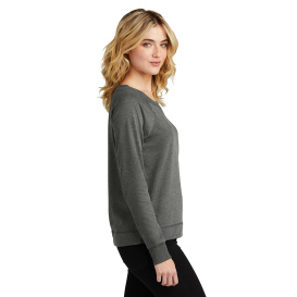 District DT672 Women\'s Featherweight French Long Sleeve Crewneck - Washed Coal