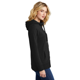 District DT673 Women's Featherweight French Terry Full-Zip Hoodie - Black
