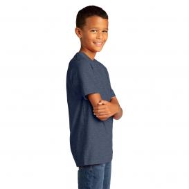 District DT8000Y Youth Re-Tee - Heathered Navy