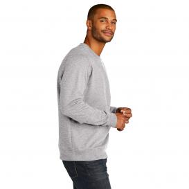 District DT8104 Re-Fleece Crew Neck Sweatshirt - Light Heather Grey