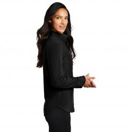 Eddie Bauer EB227 Ladies 1/2-Zip Microfleece Jacket - Black