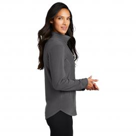 Eddie Bauer EB227 Ladies 1/2-Zip Microfleece Jacket - Grey Steel
