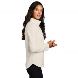 Eddie Bauer EB227 Ladies 1/2-Zip Microfleece Jacket - Ivory