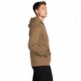 Sport-Tek F244 Sport-Wick Fleece Hooded Pullover Sweatshirt - Woodland Brown