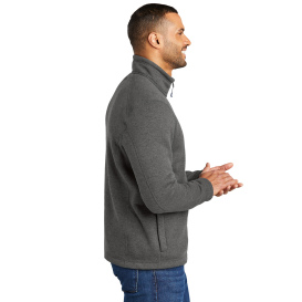 Port & Company F426 Arc Sweater Fleece 1/4-Zip - Grey Smoke Heather
