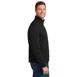 Port & Company F428 Arc Sweater Fleece Jacket - Deep Black