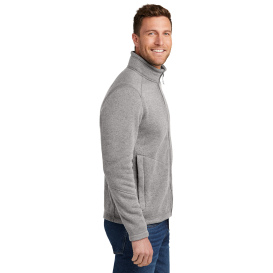 Port & Company F428 Arc Sweater Fleece Jacket - Deep Smoke Heather