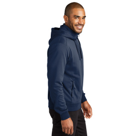 Port Authority F814 Smooth Fleece Hooded Jacket - River Blue Navy