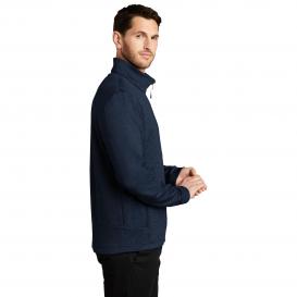 Port Authority F905 Collective Striated Fleece Jacket - River Blue Heather