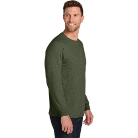 Jerzees IC46L Unisex Ring Spun Long Sleeve T-Shirt - Military Green Heather
