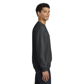 Jerzees IC48M Ultimate Unisex CVC Ring Spun Crewneck Sweatshirt - Black Ink Heather