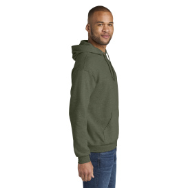 Jerzees IC49M Ultimate Unisex CVC Ring Spun Hooded Sweatshirt - Military Green Heather