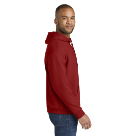 Jerzees IC49M Ultimate Unisex CVC Ring Spun Hooded Sweatshirt - True Red