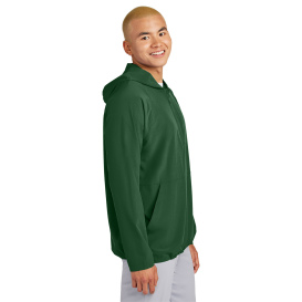 Sport-Tek JST488 Repeat 1/2-Zip Long Sleeve Hooded Jacket - Forest Green
